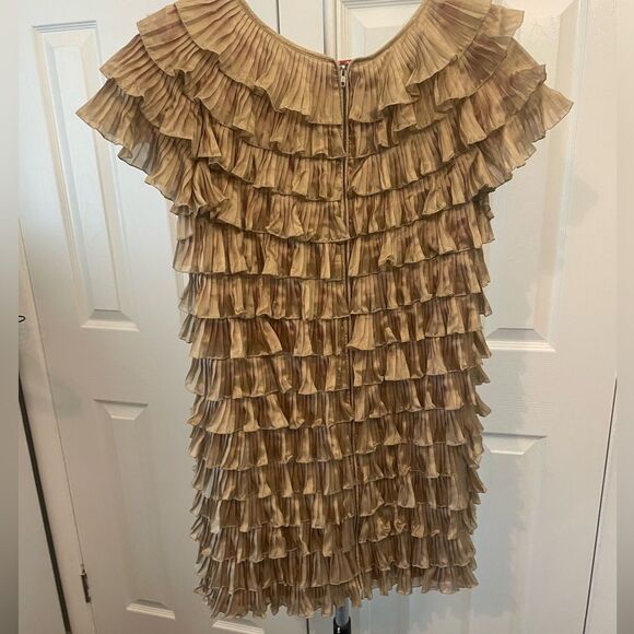 Pringle 1815 Silk Frill Tiered Dress Size 4 - Picture 3 of 9